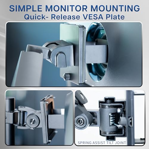 VIVO Steel Ultrawide Monitor Bracket Pole Mount with Removable 75mm and 100mm VESA Plate, Fits up to 49 inch Screens, 1.4 inch Pole Diameter, Black, MOUNT-POLE49U