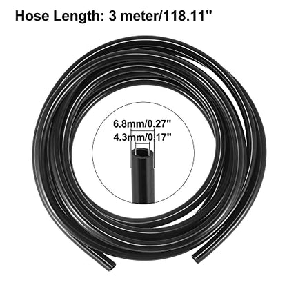 ACROPIX Front Windshield Washer Hose Kit Fit for Honda Accord with 3 Meter Washer Fluid Hose 12 Pcs Hose Connectors - Pack of 15 Black