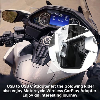 Bypass Motorcycle Wireless CarPlay Bluetooth Adapter - color: Dark Black