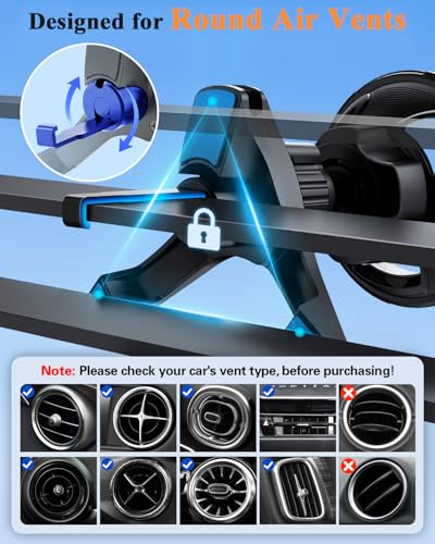 volport for Magsafe Car Mount [Air Vent & Dashboard]: Magnetic Phone Holder for Round/Horizontal/Vertical Vent, Strong Magnet for iPhone 16 15 14 13 12 Pro Max Plus Samsung S24 Ultra Cell Phone Case - style: Triangle Mount