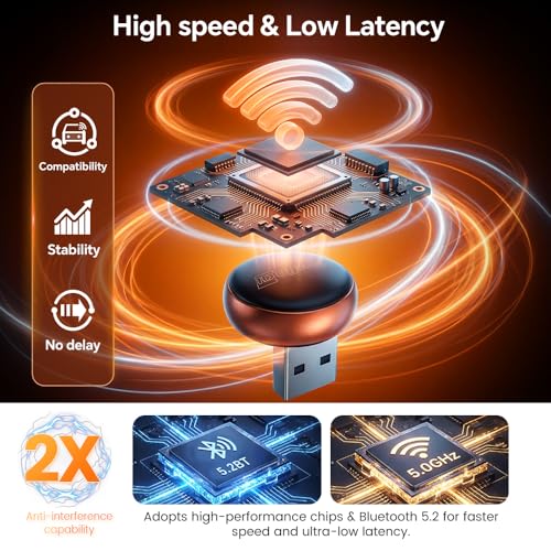 Carlinkit Mini Ultra 3 Wireless CarPlay & Android Auto Compact Adapter - color: Orange