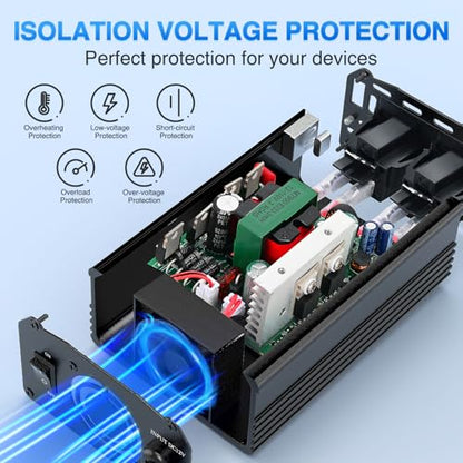 Nilight 300W Power Inverter 1 with PD 65W USB C & QC3.0 12V DC to 110V AC - color: 300W USB+PD 110V Outlet*2