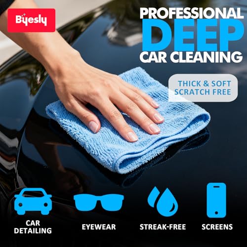 12-Pack Microfiber Cleaning Cloth, 11.5x11.5 Microfiber Towels for Cars, Dishes & House, for Detailers, Chefs & Efficient Home | Scratch-Free, Lint-Free, Ultra Absorbent(Blue/Green/Grey) - color: Green/Grey/Blue