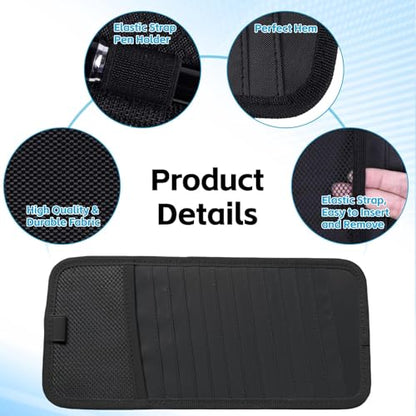 CD Visor Holder, Visor CD Holder 12 DVD Organizer, Elastic Strap