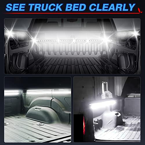 MICTUNING 3Pcs 60 Inch Truck Bed Lights - White Waterproof LED Light Strip with On-Off Switch Fuse Splitter Cable Compatible for Truck Jxxp Pickup RV SUV Vans Cargo Boats and More - size: 3Pcs 60" White