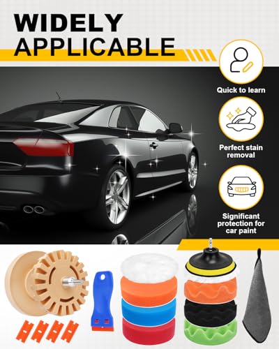 Eraser Wheel, Decal Removal Tool, Adhesive Remover Wheel - color: 17PCS Decal Removal Rubber Wheel Tool Kit