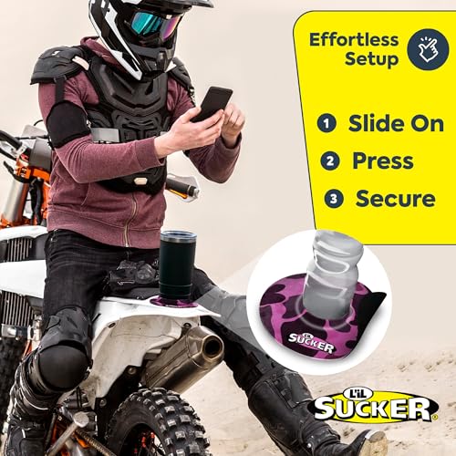 Lil Sucker Suction Cup Holder – Universal Drink Holder for Paddle Board, Kayak, ATV & Boat – Clip-On Coffee Anti-Spill - Camo Pack of 2 - color: Camo
