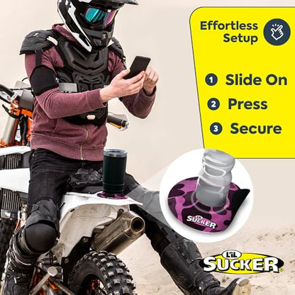 Lil Sucker Suction Cup Holder – Universal Drink Holder for Paddle Board, Kayak, ATV & Boat – Clip-On Coffee Anti-Spill - Camo Pack of 2 - color: Camo