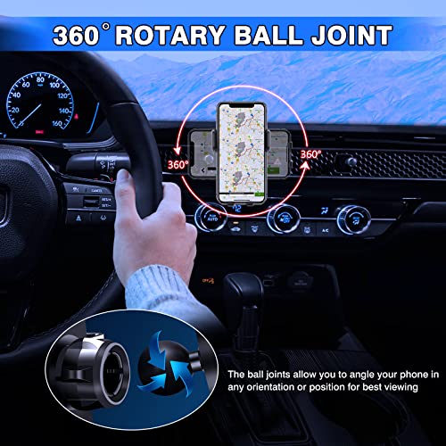 Karltys Car Phone Holder, Honeycomb Dashboard Car Phone Mount Thick Case Friendly, Hands Free Phone Holder for Honda Civic 2022-2025 2026 11th Gen. Interior Accessories - size: 2022-2026 Civic Phone Holder