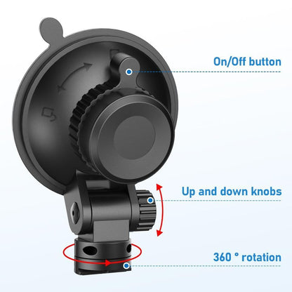 Dash Cam Mount, Suction Cup Mount, Windshield Suction Cup Mounting Bracket, Suitable for R2-4K and R2-4K PRO Dash Cam Models