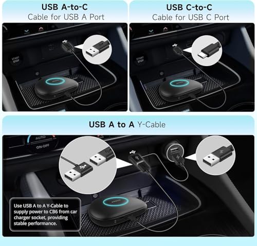 Wireless CarPlay&Android Auto Adapter Magic AI Box 4GB+64GB