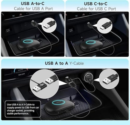 Wireless CarPlay&Android Auto Adapter Magic AI Box 4GB+64GB