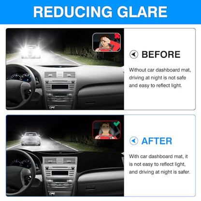 Autorder Dashboard Cover Mat for 2007-2011 Toyota Camry Accessories Dash Cover Upgrade Velvet Dash Mat Sunshade Glare UV Rays Protector - size: Black 07-11 Camry