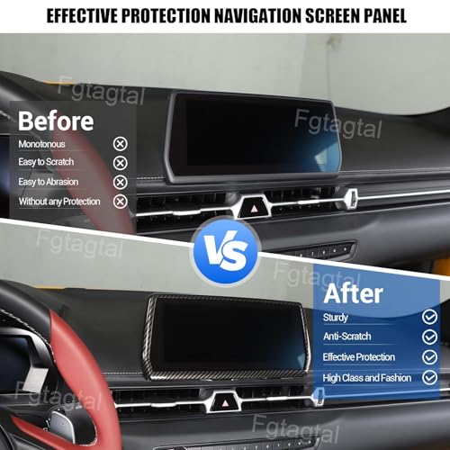 GPS Screen Frame Fit for Toyota Supra GR A90 A91 MK5 2019-2026 Car Navigation Screen Trim Cover, Center Display Frame Trim Cover Decoration (Carbon Fiber Pattern Black)