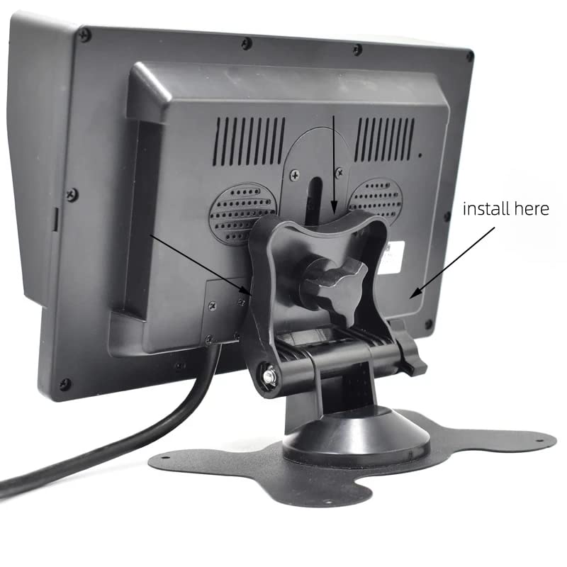 2 Pack Car Monitor Mount Stand Bracket Holder for 7 9 Inch TFT LCD Display Screen 1/4-20 Thread Rear View Desktop Dashboard Install Vehicle Cam Dash Sticky Holder Backup Camera System