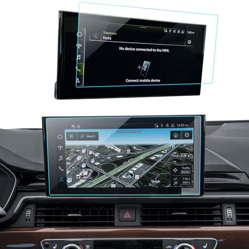 Tempered Glass Screen Protector for Audi A4 (2020-2024)/ A5 (2020-2024)/ Q5 (2021-2023) Accessories Navigation Anti-Glare, Bubble-Free Installation, HD Clarity, Touchscreen Cover 10.1'' - size: for Audi A4/A5/Q5 10.1''