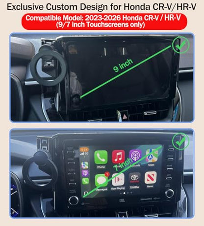 Car Phone Mount for 2023-2025 2026 Honda HR-V / 2023-2025 2026 Honda CR-V, Fits 7/9-Inch Touchscreen Only, for MagSafe Magnetic Car Phone Holder, Honda HR-V/CR-V Accessories - size: 23-26 CR-V & HR-V (7 & 9 inch screen only)
