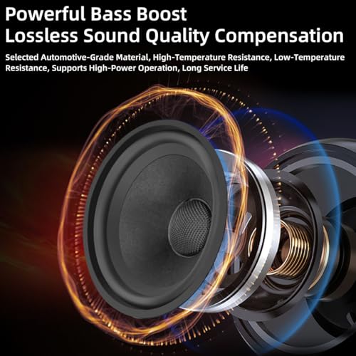 3.5-Inch Car Speaker Wool Fiber Cone+Fiberglass Sound Cap Full Frequency High Fidelity Audio 300W Peak Power 4 Ohms Professional High-End Stereo Surround Sound (2-Speakers) - color: Black 3.5Inch