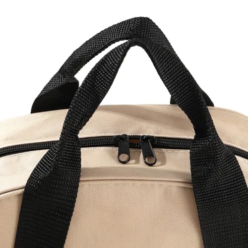 Cable Organizer Bag - Heavy Duty Water Resistant Cable Management Storage Bag - Perfect for Jumper Cables, RV Sewer Pipe, EV Charging Cord Storage, Camper and Garden Hoses (Beige, 15.8" X 15")