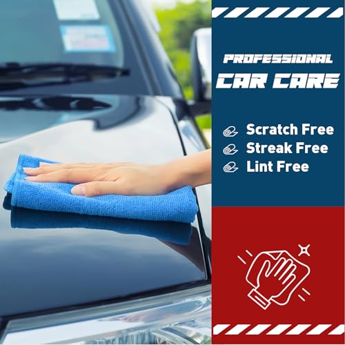 TEAWOO Blue Microfiber Towels Bulk-150 Pack, Cleaning Cloths - color: Blue, size: 150 Pack
