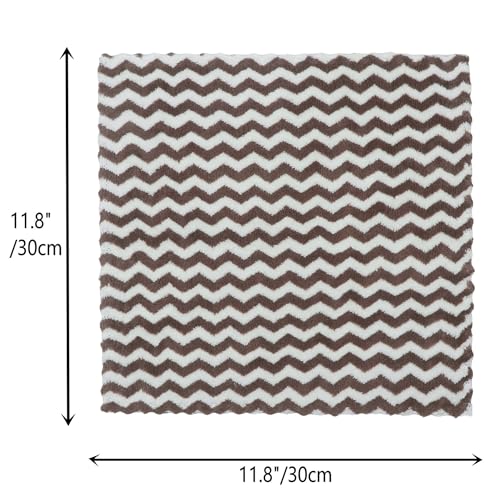 Microfiber Cleaning Cloth, 10 Pack Microfiber Rags,12inx12in, Brown - color: Brown
