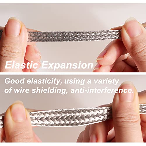 QuQuyi 9.84ft 4mm Braided Ground Strap Tinned Copper Flat Sleeving Expandable Metal Sheath Screening Signal Wire Cable Shielded - size: 4mm