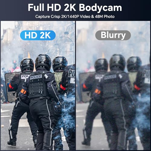 BOBLOV M5 2K GPS Body Camera, 4200mAh for 12 Hours, IP67 Waterproof, 256GB - color: Black