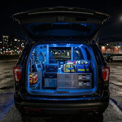 Alpena Max LED Light Strips (2 x 12) – 5053 SMD Chips, 80% More Light Output, Non-Yellow Diamond Clarity Coating, Flexible & Water-Resistant – Includes Genuine 3M VHB Tape, Blue - color: Blue