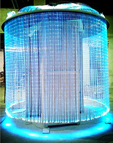 AZIMOM PMMA Plastic Flash Point Fiber Optic Strands 100PCS 0.04IN 9.8ft Side Glow Curtain Waterfall Optical Fiber Cables for LED Light Engine Driver Source Decoration - size: 100pcs*0.04in*9.8ft