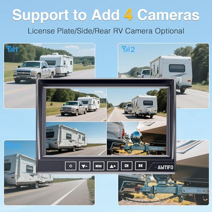 HD 1080P RV Backup Camera Wireless - Easy Install for Furrion Pre-Wired RVs - size: 7 Inch - 1 Camera