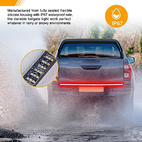 GOOACC Truck Tailgate Light Bar 48" Triple Row 360 LED Strip - size: 48" 360Led Light Strip