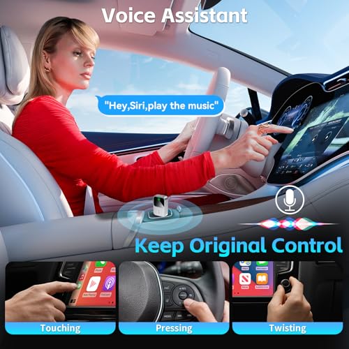 Plug and Play Wireless CarPlay Adapter for iPhone - color: silver