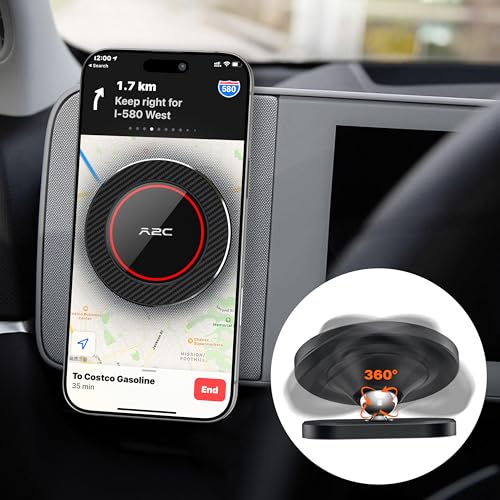 A2C for Hyundai Ioniq 5 Phone Mount, Hyundai Magnetic Dashboard Phone Mount - color: Red-MagSafe