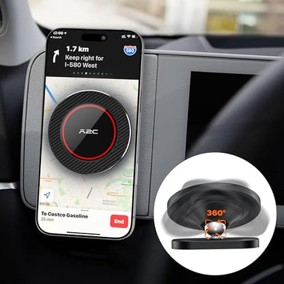 A2C for Hyundai Ioniq 5 Phone Mount, Hyundai Magnetic Dashboard Phone Mount - color: Red-MagSafe