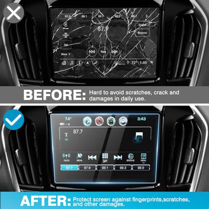 Karltys [Upgrade 2 Pack Screen Protector for Chevrolet Traverse 2018-2023 8-inch [No Glare & Fingerprint] Tempered Glass Chevy Traverse (LT Cloth/LT Leather/RS/Premier/High Country) Accessories - size: 8 inch 2018-2023 Chevy Traverse