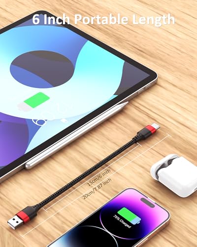 Bkduice 2Pack 6 inch Short USB C Cable Fast Charging - size: 6 inch