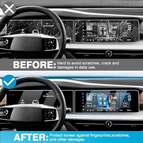Karltys [Upgrade 2 Pack Screen Protector for Nissan Murano 2025 2026 12.3-Inch (SV/SL/Platinum) [No Glare & Fingerprint] Tempered Glass Nissan Murano 2025 2026 Accessories - size: 12.3 Inch 2025 2026 Nissan Murano