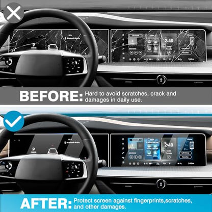 Karltys [Upgrade 2 Pack Screen Protector for Nissan Murano 2025 2026 12.3-Inch (SV/SL/Platinum) [No Glare & Fingerprint] Tempered Glass Nissan Murano 2025 2026 Accessories - size: 12.3 Inch 2025 2026 Nissan Murano