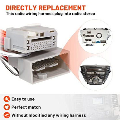 NuIth Add an Amplifier Subwoofer Interface for Honda Civic Accord Acura 2008-2017 RCA 2-Channel Line Out Converter w/Remote Turn on Wiring to Factory Radio Stereo Update Sound System