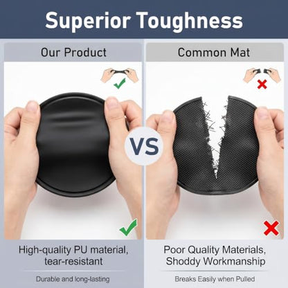 2 PCS Car Dashboard Non Slip Mat, High-tensile PU Washable Center Console Storage Pads for Phone & Keys, Stable Self-adhesive Mounting Pads, Universal Interior Accessories for Cars (Black)