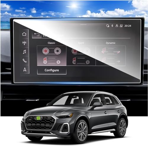 Ruiya 10.1" Tempered Glass Screen Protector for Audi Q5 (2021-2024), A4 & A5 (2020-2024), 9H Hardness, Anti-Glare, Anti-Bubble, 1 Pack - color: 2021-2024 Audi Q5 10.1-inch