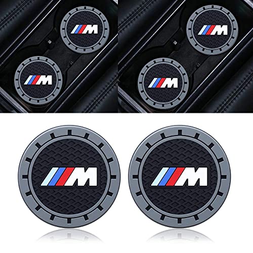 for BMW M Car Cup Holder Coaster, Auto Cup Holder Insert Coaster Compatible with BMW M M2 M4 M5 M6 M8 X1 X2 X3 X5 X6 M135i M240i Z4 328i X7, 2PCS - color: baoMma