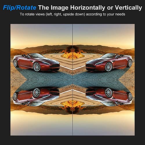 Vehicle On-Dash Backup Monitor, 7" Digital HD Car TFT LCD Color Screen Displaywith 2 Video Input for Rear View Camera (No Cam, 1024 x 600)