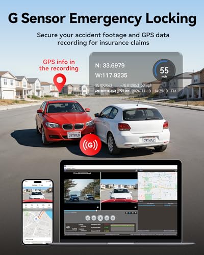 REDTIGER F9Lite Dash Cam 4K Front, ADAS, WiFi APP Control, Hidden Design - size: F9 Lite Single Front - No Card