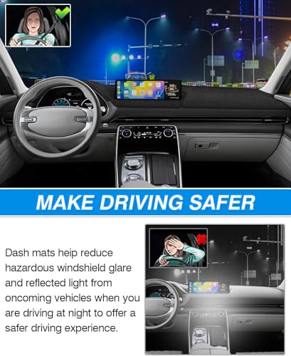 CARTIST Dash Cover Fit for Genesis GV80 2021 2022 2023 2024 2025 Dashboard Cover Mat for GV80 Accessories Non-Slip Carpet Sunshield Glare UV Rays Protector - size: Genesis GV80 2021 2022 2023 2024 2025