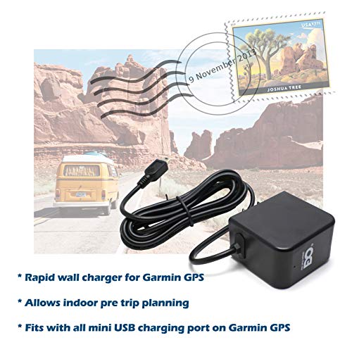 EDO Tech USB Wall Charger for Garmin Nuvi Drive DriveSmart DriveTrack DriveAssist DriveLuxe Dezl RV GPS Navigator