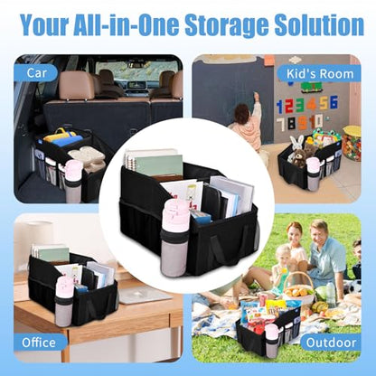 Smof Car Organizer- Car Seat Organizer for Front Seat Back Seat - color: Black