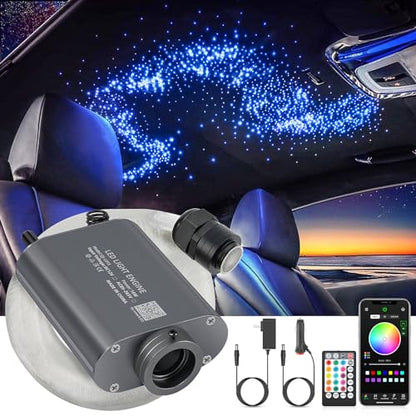 16W Starlight Headliner Kit, Star Lights for Car Roof&Home Decoration, Fiber Cable 260pcs*0.03in*6.5ft RGBW Star Light Headliner with Bluetooth APP/Remote Control/Music Mode - size: 260pcs*0.03in*6.5ft