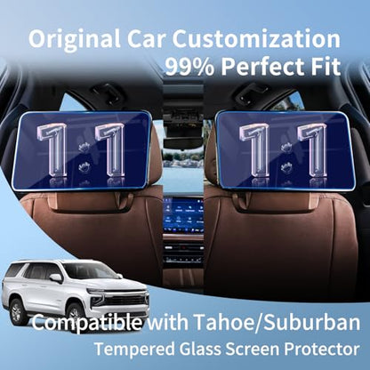 2PCS New for 2025 Chevy Tahoe/Suburban LT Rear TV 12.6" Screen Protector - color: for 25-26 Tahoe/Suburban Rear TV Blue