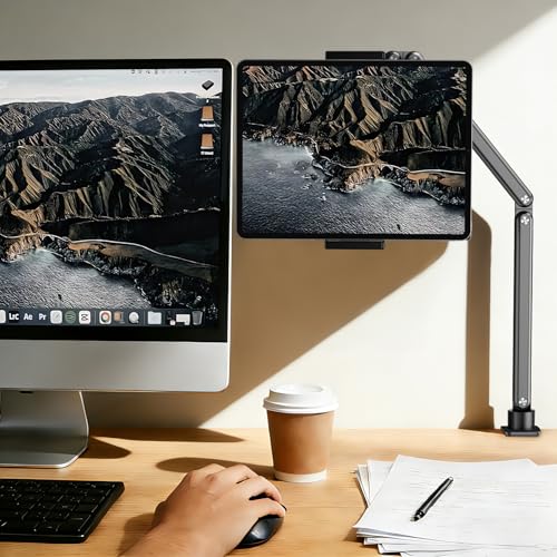 Urmust Tablet Stand for Desk, Adjustable iPad Holder for Bed, 4.7"-15.6" - size: 3 Arm-Up to 15.6"
